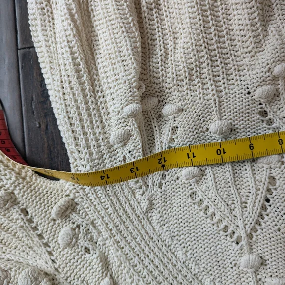 Pinko xs cotton knit sweater pom pom cream white - Picture 7 of 7